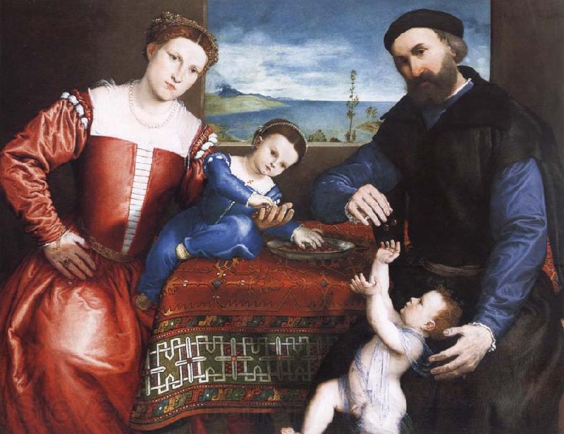 Lorenzo Lotto Giovanni della Volta with His Wife and Children Norge oil painting art